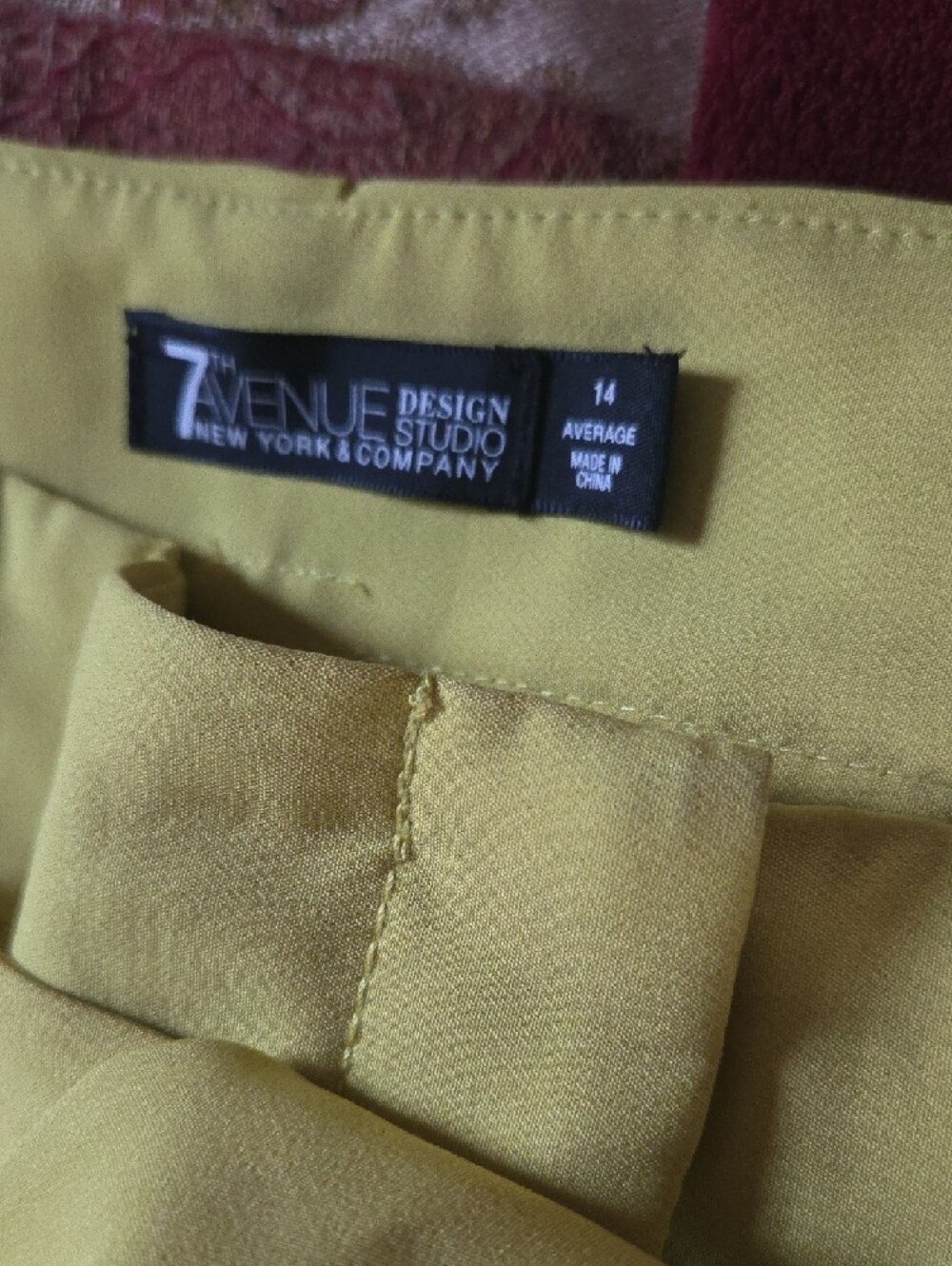 New York & Company Bright Yellow Belted Pantsuit - Picture 3 of 6